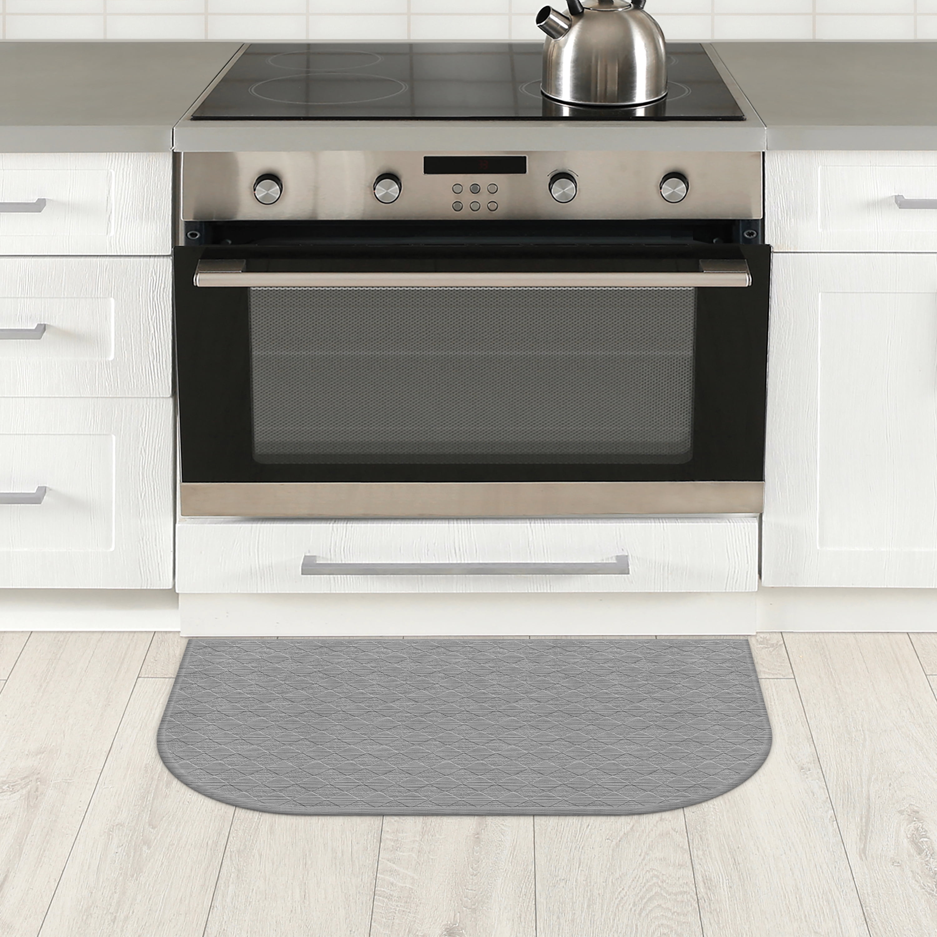 (3 pack) Mainstays Comfort Mate D Kitchen Mat, Gray, 1.5' x 2.5'