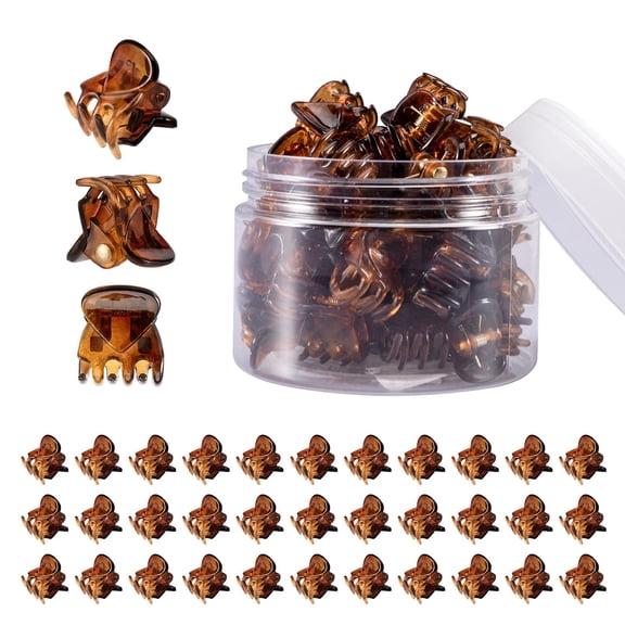 36 PCS Brown Mini Hair Claw Clips Great for Design Kids and Adult Hairstyles Decoration Buns, Pining Bangs Strong Grip Multifunction Clamp Clips.