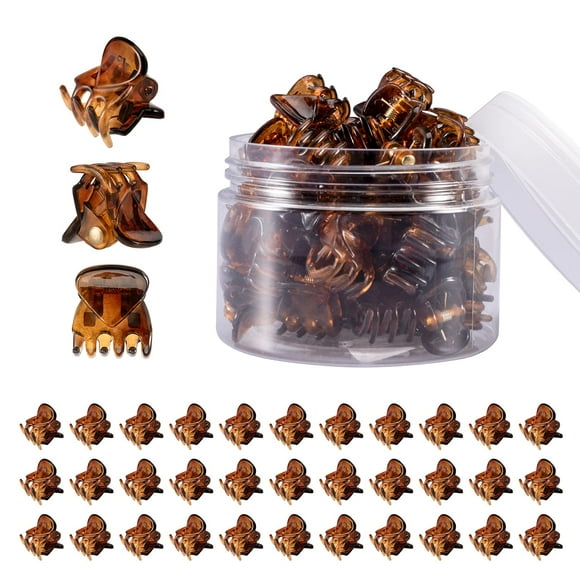 36 PCS Brown Mini Hair Claw Clips Great for Design Kids and Adult Hairstyles Decoration Buns, Pining Bangs Strong Grip Multifunction Clamp Clips.