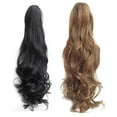 thumbnail image 3 of 55cm Women Girls Long Curly Wavy Ponytail Extension Synthetic Hair Piece Clip Hair Extensions 13, 3 of 9