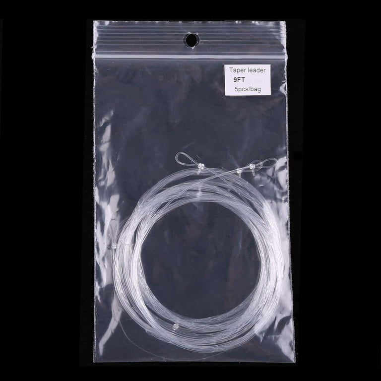 Pre-Tied Fly Fishing Tapered Leader with Loop 5 Pack 9ft 1X 2X 3X