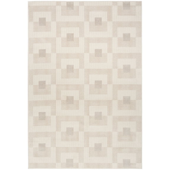 Nourison Nordic 4' x 6' Ivory Beige Modern Indoor Rug