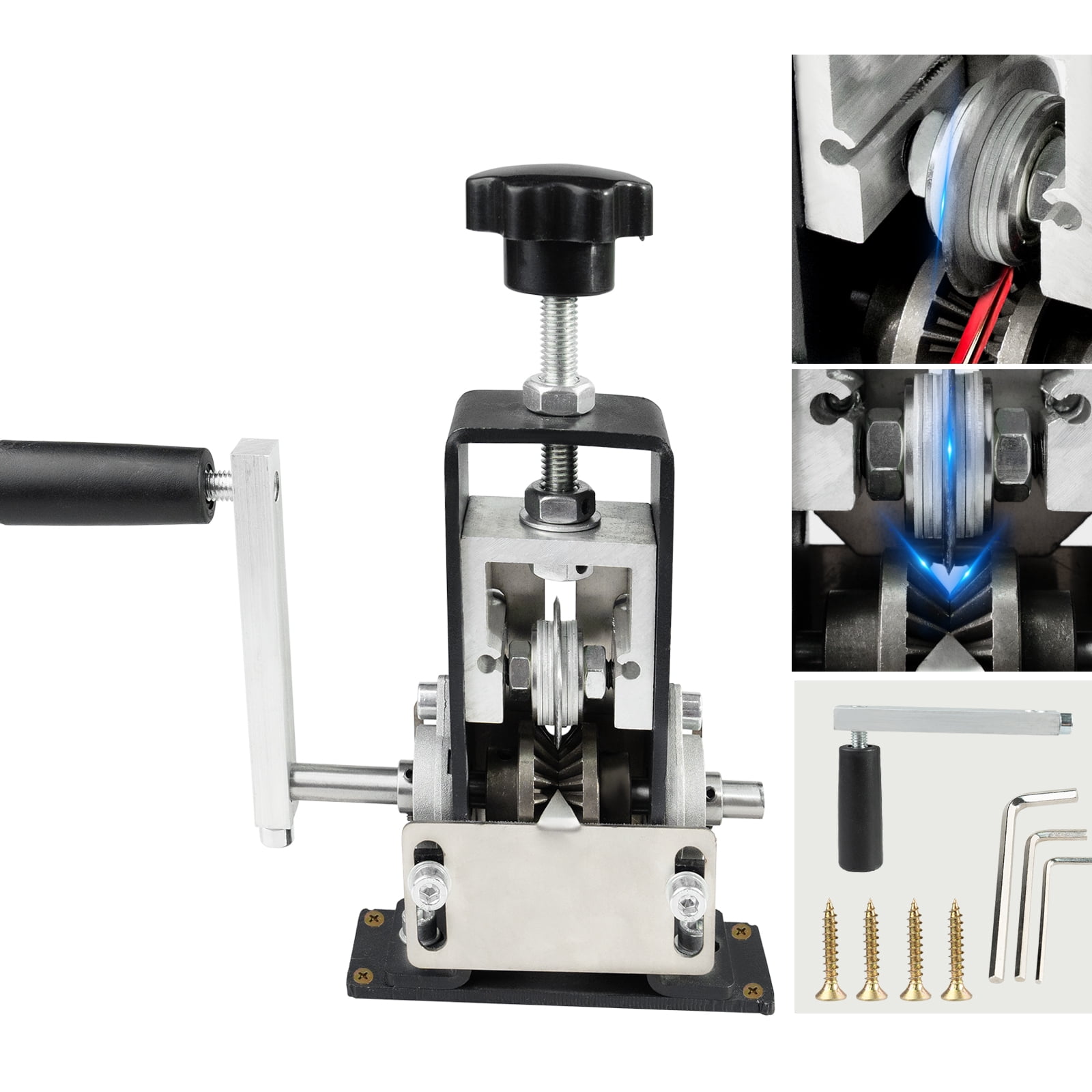Manual Wire Stripping Machine Gauge Wire 0.06-1 inches,Scrapping Copper Wire Peeler Machine,Drill Powered Hand Crank Wire Stripper Tool for Scrap Copper Recycling