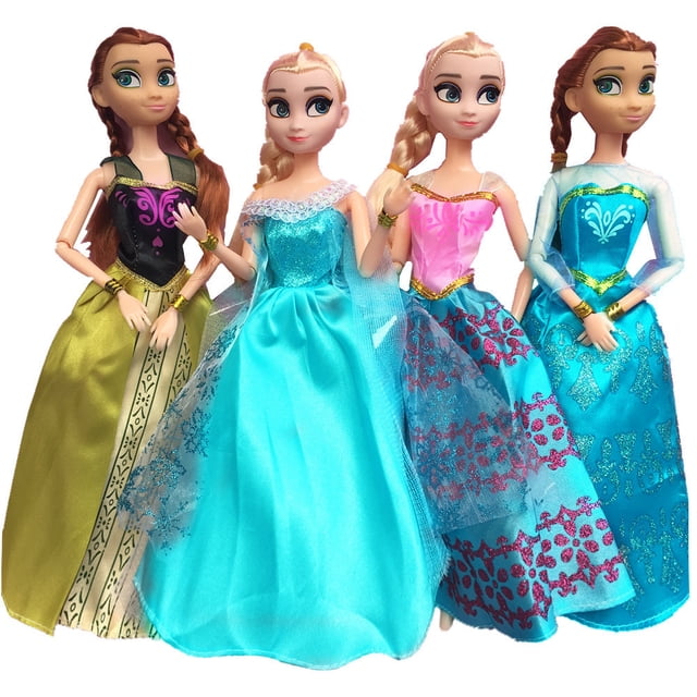13 piezas de ropa para muñeca Barbie de 30cm, Blancanieves, pelo largo, Bella Durmiente, vestido de cola de pez, vestido de Cenicienta (aleatorio)