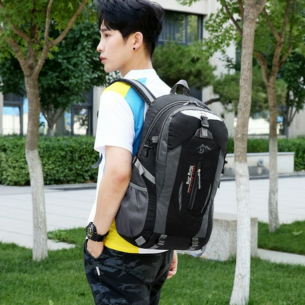 Mochila Para Acampar Mochila de camping Mochila escolar de gran capacidad para viajes de oficina negro Bodega Aurrera en linea