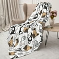 thumbnail image 3 of Gaeub French Bulldog3 Print Flannel Throw Blanket, Home Fleece Throw Blanket for Couch or Bed,Decorative Blankets,Lightweight Fuzzy Flannel Blanket-80"x60", 3 of 6