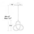 thumbnail image 3 of WAC Lighting Vornado 7" LED 3000K Contemporary Aluminum Pendant in Chrome, 3 of 3