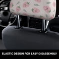 thumbnail image 4 of Kdxio Floral Strawberr Pattern Print 2 Piece Car Head Rest Covers Set Auto Front/Rear Seats Headrest Cover Universal Fit Most Cars,Sedan, SUV, 4 of 9