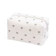 thumbnail image 1 of Bolsa de maquillaje de pana con estampado de corazón, bolsa de cosméticos portátil con cremallera, bolsa de maquillaje, organizador de artículos de tocador para mujeres y niñas., 1 of 8