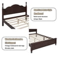 thumbnail image 6 of Bellemave American Retro Style Platform Bed with Headboard and Footboard Full Size Bed Frame with Wood Slat Support Solid Wood Bed for Adult, No Box Spring Needed, Dark Walnut Brown, 6 of 10