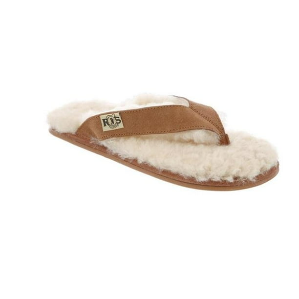 Allied Innovations - RJ Fuzzies Sheepskin RJS-109-2-CHEST-7 Ladies Sheepskin Flip Flops