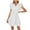 White, variant on Summer Plus Size Dresses for Womens 2025 Fashion Round Neck Doll Dress Sold Color Sleevless Pleated Dress