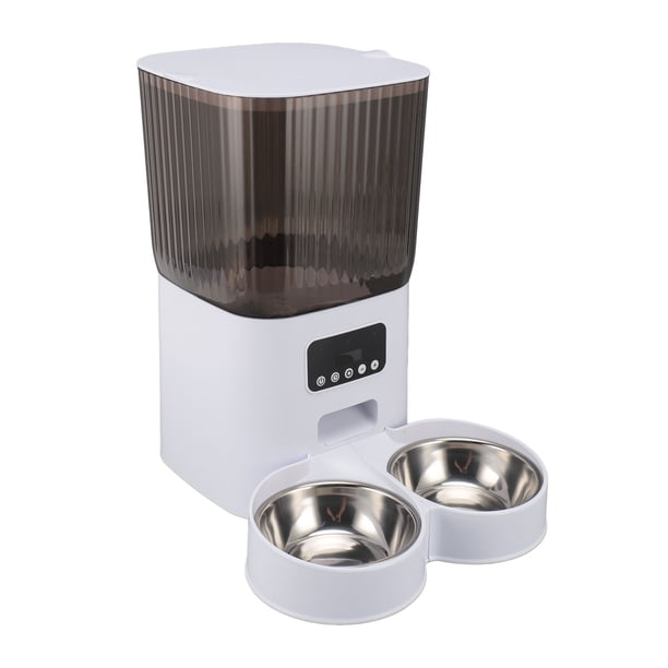 Alimentador Automático Para Mascotas De 5 Litros De Capacidad, Comederos Para Perros Y Gatos Desmontables Con Control Remoto De Porciones Por Aplicación, Dispensador