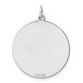 thumbnail image 4 of Sterling Silver Rhod-plated Eng. Rnd Polish Front/Satin Back Disc Charm QM498/27, 4 of 4