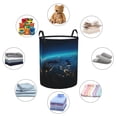 thumbnail image 4 of Daiia Planet Earth Round Laundry Basket with Handles Thickened Waterproof Circular hamper,Dirty Clothes Storage Basket for Bedroom,Bathroom,College Dorm-Medium, 4 of 6