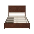 thumbnail image 2 of Clayton Queen Wood Platform Bed with Panel Footboard & Storage Drawers in Walnut, 2 of 5