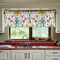 thumbnail image 3 of Yayeee Kitchen Curtains Tier Set of 2 Light Filtering 57"x36" Over Sink Window Panels, Abstract Floral, 3 of 7