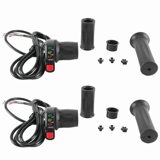 2X Acelerador de Acelerador de Bicicleta EléCtrica para Bicicleta EléCtrica/Bicicleta EléCtrica/Manija de Control de Velocidad del Acelerador de Bicicleta de MontañA,36V