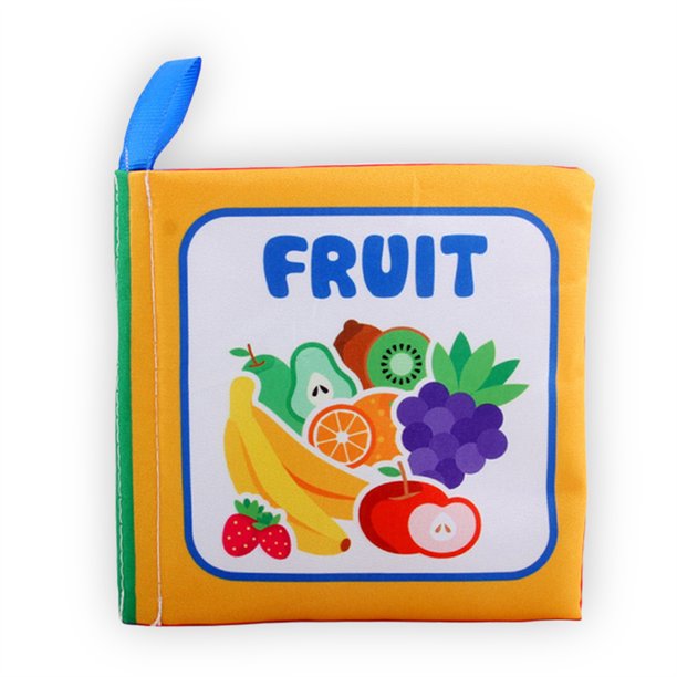 Libros de palma de tela para bebés Aprendizaje temprano Educativo Cognice Tela Baño Ducha Padre-niño Interactivo Colorido Capacitación Regalo Fruta Aprendizaje AweSitey FN001414-04