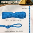 thumbnail image 2 of Uxcell 1/8" Paracord Rope, 200ft 7 Strand Heavy Duty Camping Rope Braided Polypropylene Ropes, Lightweight Tie-Downs Utility Cord for Marine, Indoor & Outdoor, Stripe Dark Blue, 2 of 6