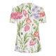 thumbnail image 4 of ICHUANYI Clearance Women's Summer V-Neck Print Casual Loose Top Short Sleeve Button Blouses Tops(Green, L) ICHUANYI WER2023081505913, 4 of 5