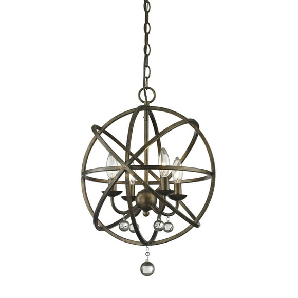 Z-Lite 416-16 Acadia Suspension à 4 Lumières avec Cristaux, Bronze Doré