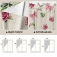 thumbnail image 5 of Valentine's Day Swag Valances for Windows, Kitchen Window Curtains Over Sink, Spring Roses Romantic Pink Bows Vintage Window Treatment Curtains for Living Room/Bedroom Curtains 2 Panel Sets 36"x45", 5 of 8
