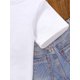 thumbnail image 3 of Camiseta estampada de niña con leotardo azul: suave, elástica, con cuello redondo y manga corta para niñas, top informal de verano para exteriores, ajuste cómodo para edades de 7 a 1 año., 3 of 6