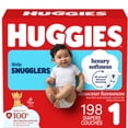 thumbnail image 1 of Huggies Little Snugglers Baby Diapers, Econo Pack, Size 1, Count 198, 1 of 10