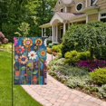 thumbnail image 2 of Yayeee Garden Flag 12" x 18" Double Sided Outdoor Yard Lawn Holiday Decorations, Blue Colorful Flowers, 2 of 6
