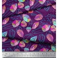 thumbnail image 2 of Soimoi Purple polyester Crepe Fabric Stone & Diamond Geometric Print Fabric by the Yard 42 Inch Wide, 2 of 3