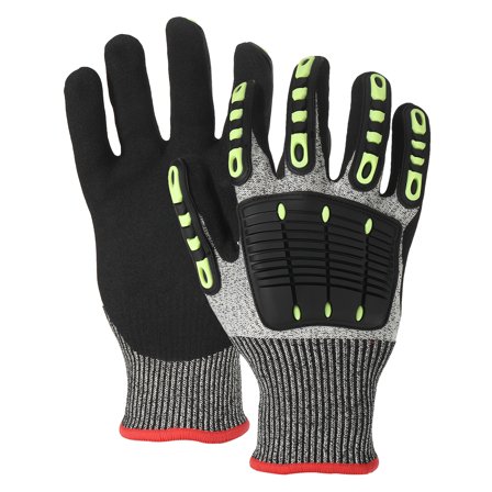 Cut Resistant Lobster Gloves Anti Puncture Diving Gloves Catching Glove, Gray-Black, Medium