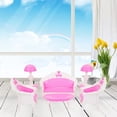 thumbnail image 4 of 6pcs/set Dollhouse Miniature Furniture Set Plastic Tea Table Sofa Couch Mini Furniture Set, 4 of 8