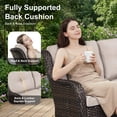 thumbnail image 4 of Bellefurn Outdoor Wicker Patio Furniture Set with Fire Pit Table,Outdoor Wicker Sectional Sofa Set L-Shaped Sectional Sofa with Swivel Rocker Chairs,Rattan Conversation Set for Backyard Porch Garden, 4 of 12