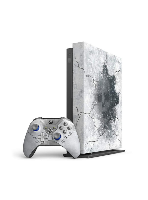Used Microsoft Xbox One X 1TB Gears 5 Limited Edition Console Bundle, White, FMP-00130