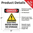 thumbnail image 2 of Electric Meter Room OSHA Danger Vinyl Decal Label 7 Inch x 5 Inch - 10 Pack, 2 of 6