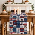 thumbnail image 2 of Table Runner 108 Inches Long for Kitchen Dining, Independence Day Dresser Scarf Farmhouse, Dining Table Decorations for Wedding/Parties, Gnomes Star Truck Flag Farmhouse 13 x 108 In, 2 of 8