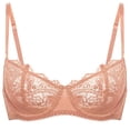 thumbnail image 1 of Sostén DOBREVA 34D Encaje Push Up Transparente Balconette Crema, 1 of 3