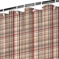 thumbnail image 3 of Beige Brown and Red Checkered Pattern Shower Curtain 36"x72" ,Bathroom Decorative Shower Curtains Set with 12 Hooks,Modern Waterproof Washable Shower Curtain, 3 of 6