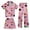 Pink, variant on MUXiin Silk Pajamas For Teens Halloween Kids Pajama Set Girls Sleepwear Pumpkin Print Comfy Loungewear Casual Homewear Toddler To Teen Cozy Outfit