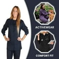 thumbnail image 5 of Women's Warm Up Medical Scrub Jacket (Dark Navy, Medium), 5 of 7