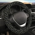 thumbnail image 3 of Lsque Playing Music Skeletons Ultra Soft Car Steering Wheel Cover for Women, Standard 15 inch Size for Truck Van SUV Auto, 3 of 8
