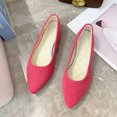 thumbnail image 5 of Willtoo 2026 New Flat Shoes for Women Pointed Toe Pumps Shoes Faux Suede Ballets Flats Comfortable Soft Ballet Dressy Slip on Walking Ballerina Shoe, 5 of 5