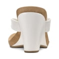 thumbnail image 2 of STYLE & COMPANY Womens White 1/2" Platform Padded Comfort Chicklet Round Toe Wedge Slip On Thong Sandals Shoes 5.5 M, 2 of 4