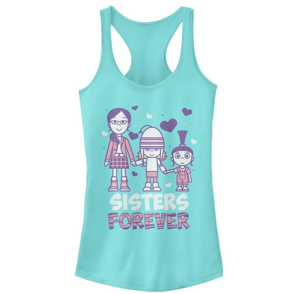 Junior's Despicable Me Sisters Forever Racerback Tank Top Cancun 2X Large