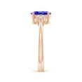 thumbnail image 3 of ANGARA Natural Solitaire Oval 1.25 ct Tanzanite and Diamond Promise Ring in 14K Rose Gold for Women (Size-8x6mm) | December Birthstone, Anniversary, Jewelry Gift for Women | Natural Tanzanite Ring, 3 of 9