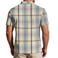 thumbnail image 5 of Homeyce Mens Short Sleeve Polo Shirts Button Down Collared Shirts Casual Basic Lightweight Polo Tee Plaid Short Sleeve Golf Shirts,Brown 2XL, 5 of 5