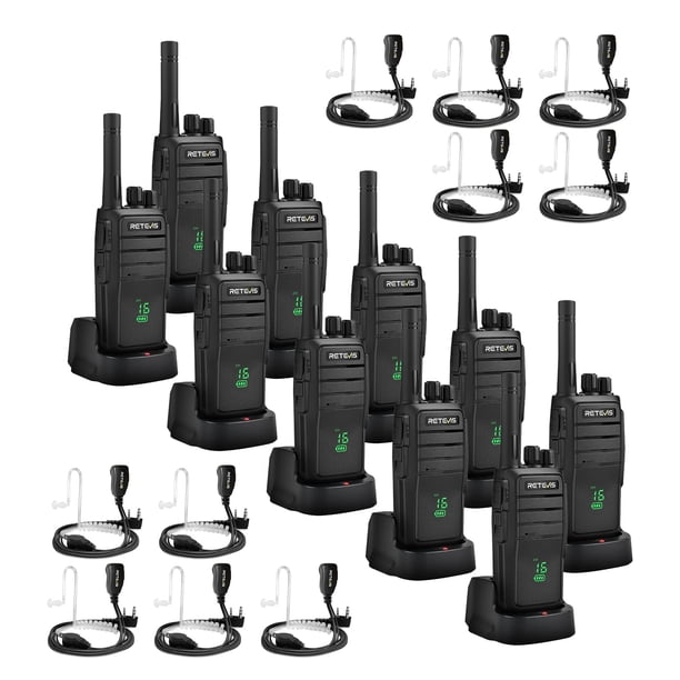 Walkie Talkies Retevis RT21H de largo alcance, paquete de 10 para adultos