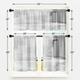 thumbnail image 6 of Grey Kitchen Window Curtains Valance and Tier Set 36 Inch, Abstract Art Painting Rod Pocket Short Tier Curtain for Bathroom, Modern Small Cafe Drapes for Kitchen Decor, 6 of 6
