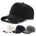thumbnail image 3 of Gorra de copa alta de marca de moda para hombre, gorra de gran tamaño, gorra de béisbol informal de estilo coreano con cabeza grande para otoño e invierno, adelgazante, 3 of 6